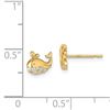 Image 2 : 14k Cubic Zirconia Whale Post Earrings - 38 mm