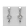 Image 1 : 3.83 ctw Princess Diamond Earrings 18K White Gold
