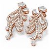 Image 3 : 6.30 ctw Diamond Earrings 18K Rose Gold