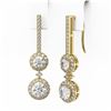 Image 3 : 2.5 ctw Diamond Designer Earrings 18K Yellow Gold