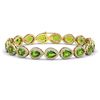 Image 1 : 16.08 ctw Peridot & Diamond Micro Pave Halo Bracelet 10k Yellow Gold