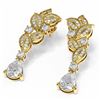 Image 3 : 3.99 ctw Diamond Earrings 18K Yellow Gold