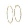 Image 2 : 3 ctw Diamond VS/SI 36 MM Hoop Earrings 14k Yellow Gold