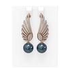 Image 1 : 2.16 ctw Diamond & Pearl Earrings 18K Rose Gold
