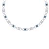 Image 1 : 20 ctw SI/I Intense Blue Diamond Necklace 18K White Gold