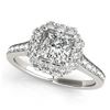 1.5 ctw Certified VS/SI Princess Diamond Halo Ring 14k White Gold
