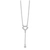 14k White Gold .262ct Diamond Diamond w/Dangle Necklace - 18 in.