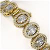 Image 3 : 15.8 ctw Oval Cut Diamond Micro Pave Bracelet 18K Yellow Gold