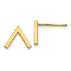 14k Polished Stud Earrings - 27 mm