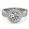2.15 ctw Certified VS/SI Diamond Halo Ring 18k White Gold