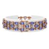 Image 2 : 14.8 ctw Tanzanite & Diamond Row Bracelet 10K Rose Gold