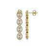 Image 2 : 5.33 ctw Oval Cut Diamond Micro Pave Earrings 18K Yellow Gold