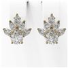 Image 2 : 1.75 ctw Pear Cut Diamond Designer Earrings 18K Yellow Gold