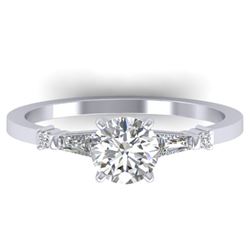 1.04 ctw Certified VS/SI Diamond Solitaire Ring 14k White Gold
