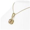 Image 3 : 2.15 ctw Morganite & Diamond Victorian Necklace 14K Yellow Gold