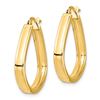 Image 2 : 14k Yellow Gold Polished Triangle Hoop Earrings - 3 mm