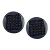 Image 1 : Mens Round Black Color Enhanced Diamond Circle Cluster Stud Earrings 1/6 Cttw 10kt White Gold