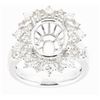 Image 1 : 1.47 CTW Diamond Semi Mount Ring 18K White Gold - REF-143W6H