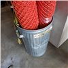 Image 3 : ALUMINUM GARBAGE CAN W/ ORANGE FENCING AND FALL ARREST HARNESS