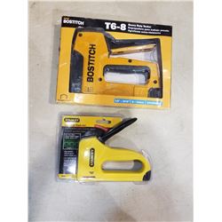 BOSTITCH T6-8 HEAVY DUTY TACKER AND STANLEY LIGHT DUTY STAPLE GUN