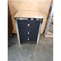 MIRRORED 3 DRAWER NIGHTSTAND