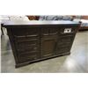 Image 1 : AS NEW HOME ELEGANCE FLOOR MODEL DARK FINISH VINTAGE LOOK DRESSER, RETAIL $999
