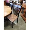 Image 2 : MODERN SOLID WOOD DINING TABLE W/ 4 CHAIRS AND HIDDEN LEAF