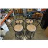 Image 1 : 4 BAR HEIGHT CHAIRS W/ MICROFIBER SEATS