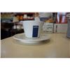 Image 2 : LA VAZZA ESPRESSO CUPS, SAUCERS, 6 GLASSES, GRAVY BOAT, AND JUICER