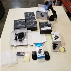 LOT OF NEW VEHICLE PHONE MAGNETIC AND SUCTION MOUNTS RETAIL $145