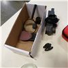 Image 2 : BOX OF MAGNIFYING GLASSES, MAGNETS, AND FIRST AID KITS