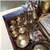 Image 2 : TRAY OF SILVER PLATE TEAPOT, SERVING DISH AND CUPS