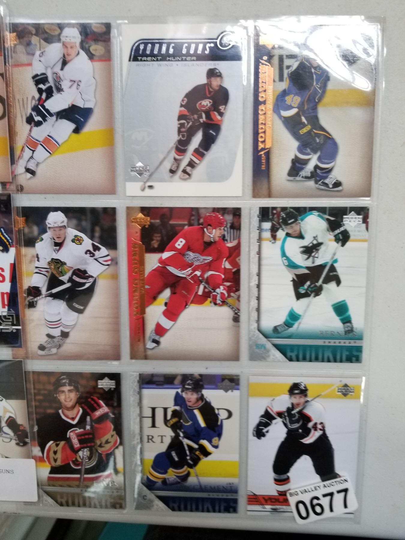 2 PAGES UPPER DECK YOUNG GUNS HOCKEY CARDS Big Valley Auction 2 PAGES UPPER DECK YOUNG GUNS HOCKEY CARDS Big Valley Auction
