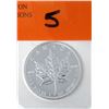 Image 1 : 1 Oz .9999 Fine Silver 2011 Canada Maple Leaf Coin