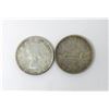Image 2 : One 1953 & One 1958 Canadian 80%  Silver Dollar