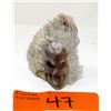 Image 1 : 6.8 Oz. Crystal with Hand Carved Skull Center