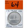 Image 1 : 1939 Canadian .800 Silver Dollar Coin