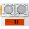 Image 1 : Two Vintage USA .900 Silver Dollar Coins