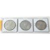 Image 2 : Three .900 Silver USA 1923 Peace Dollar Coins