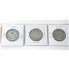 Image 2 : Three .900 Silver USA 1940s "S" Liberty 50¢ Coins