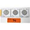 Image 1 : Three .900 Silver USA 1940s Liberty 50¢ Coins