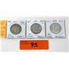 Image 1 : Three .900 Silver USA Half Dollar Coins