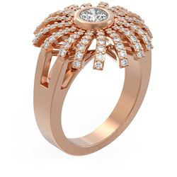 1.5 ctw Diamond Ring 18K Rose Gold