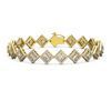 Image 1 : 7.2 ctw Princess Cut Diamond Micro Pave Bracelet 18K Yellow Gold