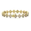 Image 2 : 7.2 ctw Princess Cut Diamond Micro Pave Bracelet 18K Yellow Gold