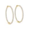 Image 2 : 2 ctw Diamond VS/SI 42 MM Hoop Earrings 14k Yellow Gold