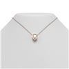 Image 1 : 2 ctw Pear Diamond Necklace 18K Rose Gold