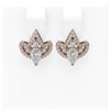 Image 1 : 1.54 ctw Diamond Earrings 18K Rose Gold