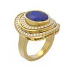 Image 1 : 8.16 ctw Sapphire & Diamond Ring 18K Yellow Gold