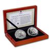 Image 1 : 2017 Isle of Man 2-Coin Silver Angel Proof/Reverse Proof Set